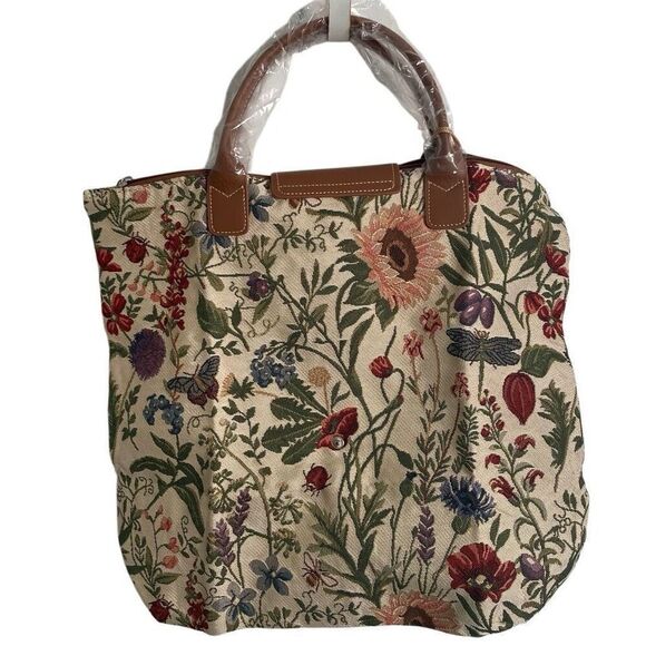 Signare Womens Tapestry Grocery Bag OS Morning Garden Foldaway Eco-Friendly - Picture 2 of 9